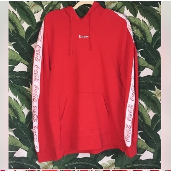 PACSUN Red Coca-Cola Pullover Hoodie Sweatshirt Men’s Size Medium - Picture 11 of 11